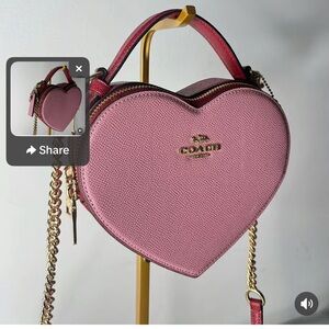 Coach Heart-Shaped Pink Crossbody Bag